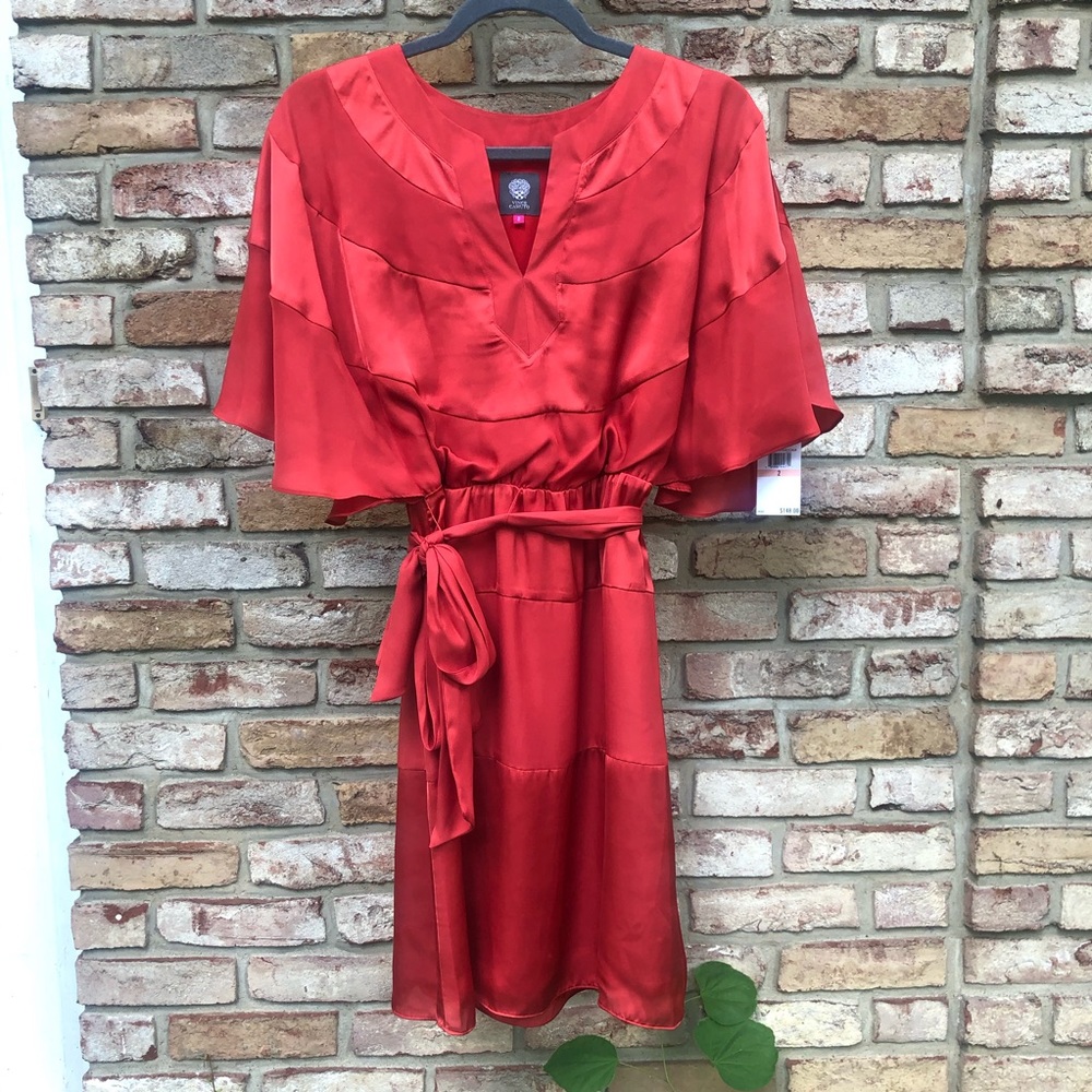 Vince Camuto coral kimono sleeve dress